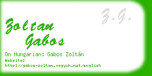 zoltan gabos business card